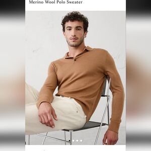 Caamel Merino Wool Polo Sweater